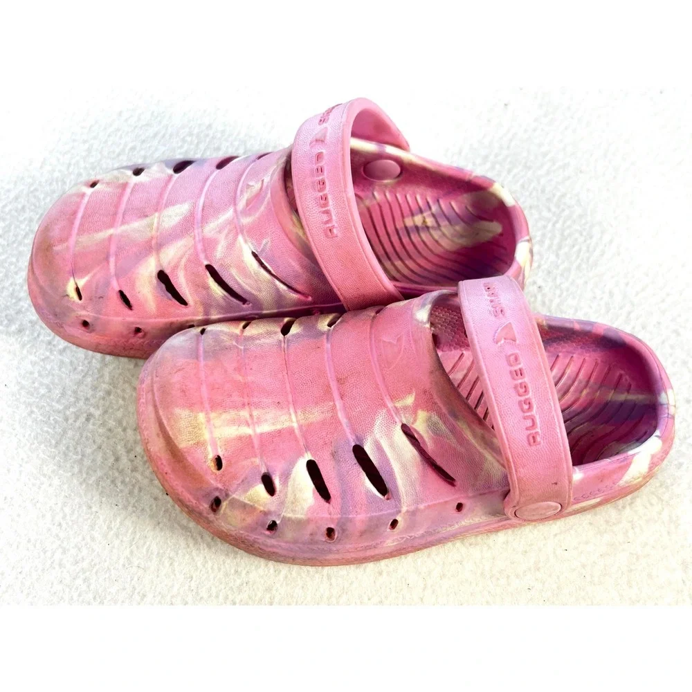Rugged Shark Kids Pink Tie Dye Clogs Slip On Water Shoes Size 9 GTRS45SG702‎